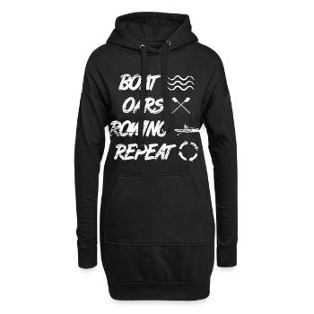 Boat Rowing Rowing Repetition - Hoodie Dress - black - Front