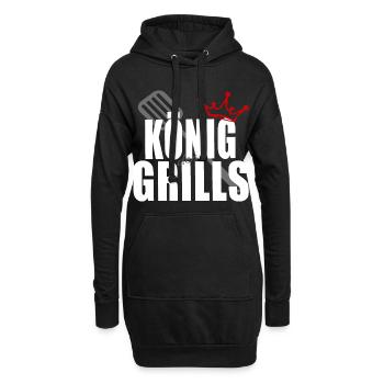 King of the Grill Couverts Crown Gill - Sweat-shirt à capuche long Femme - noir - Devant