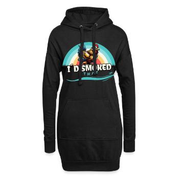 J’avais fumé ce drôle de dicton de poulet grillé au barbecue - Sweat-shirt à capuche long Femme - noir - Devant