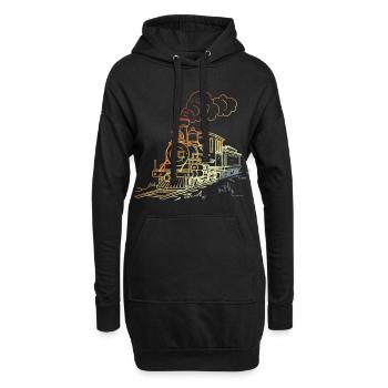Art de la ligne de chemin de fer - Sweat-shirt à capuche long Femme - noir - Devant