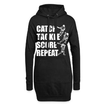 Lacrosse Spiel - Hoodie-Kleid - Schwarz - Vorne