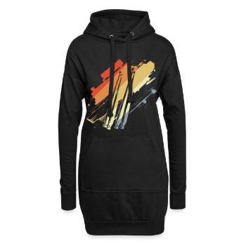 Drumsticks Vintage Look - Hoodie-Kleid - Schwarz - Vorne