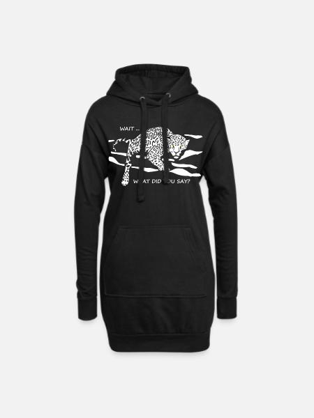 Leopard Awakened : Qu’avez-vous dit ? - Sweat-shirt à capuche long Femme - noir