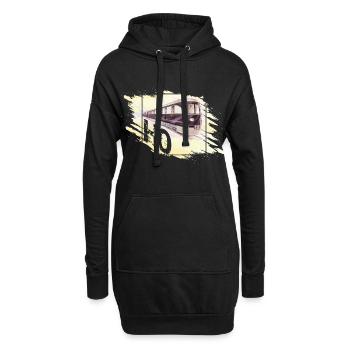 Modèle réduit de chemin de fer H0 Design - Sweat-shirt à capuche long Femme - noir - Devant