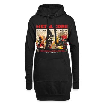 heavy metal rock - Hoodie Dress - black - Front