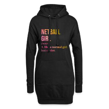 Netzball - Hoodie-Kleid - Schwarz - Vorne