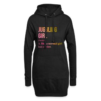 Jongleur - Hoodie-Kleid - Schwarz - Vorne
