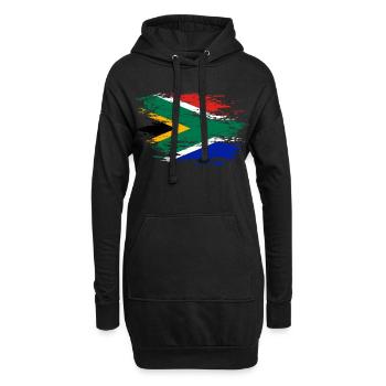 Drapeau de l’Afrique du Sud utilisé - Sweat-shirt à capuche long Femme - noir - Devant
