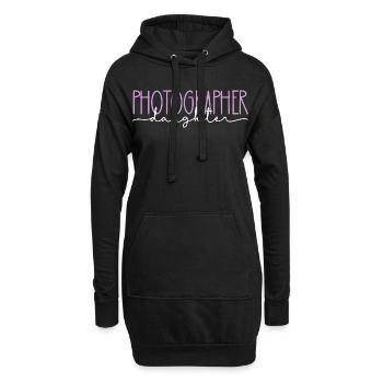 Fotograf stolze Tochter süßes Geschenk - Hoodie-Kleid - Schwarz - Vorne