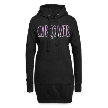 Altenpfleger stolze Tochter süßes Geschenk - Hoodie-Kleid - Schwarz - Vorne