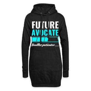 zukünftiger Anwalt - Hoodie-Kleid - Schwarz - Vorne
