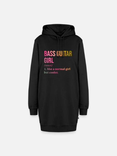 Bass Bass Bass - Hoodie-Kleid - Schwarz