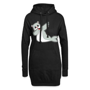 Danse hip-hop Seal - Sweat-shirt à capuche long Femme - noir - Devant