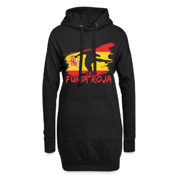 Spanien Fußball - Hoodie-Kleid - Schwarz - Vorne
