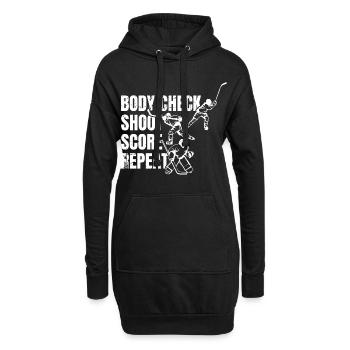 Répétition du score de tir au corps - Sweat-shirt à capuche long Femme - noir - Devant