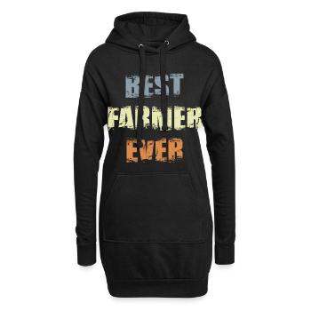 Bester Landwirt aller Zeiten - Hoodie-Kleid - Schwarz - Vorne