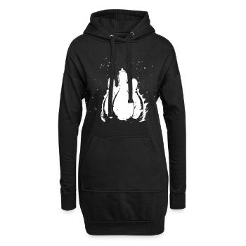 Bowling - Sweat-shirt à capuche long Femme - noir - Devant