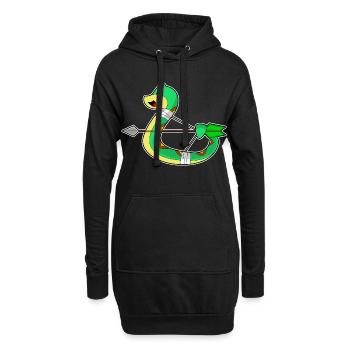 Arc d’archer serpent - Sweat-shirt à capuche long Femme - noir - Devant