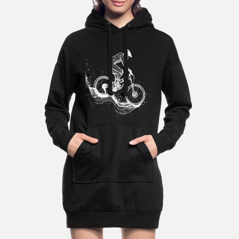 Dessin VTT Sweat-shirt à capuche long Femme