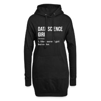Data Science - Hoodie Dress - black - Front