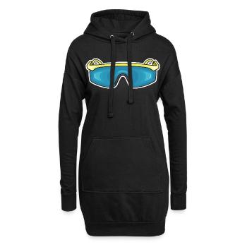 80er Vintage Sonnenbrille - Hoodie-Kleid - Schwarz - Vorne