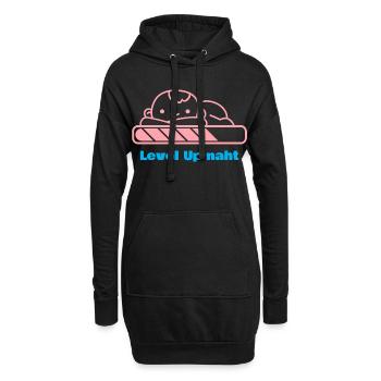 Level Up, Bald-Papa! - Hoodie-Kleid - Schwarz - Vorne