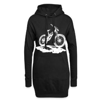 Vététiste - Sweat-shirt à capuche long Femme - noir - Devant