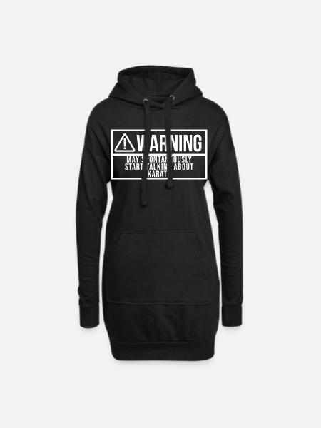 Karate Karate Karate - Hoodie-Kleid - Schwarz