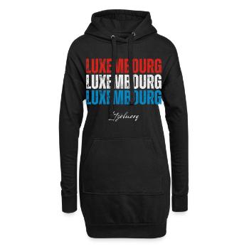 Drapeau du Luxembourg, fierté luxembourgeoise - Sweat-shirt à capuche long Femme - noir - Devant
