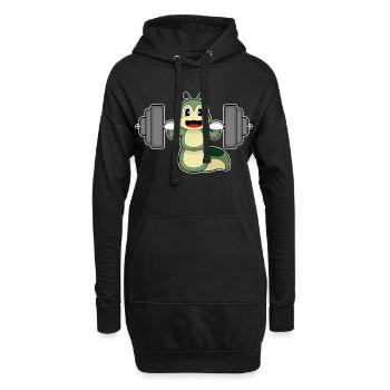 Caterpillar Bodybuilder Barbell Bodybuilding - Sweat-shirt à capuche long Femme - noir - Devant