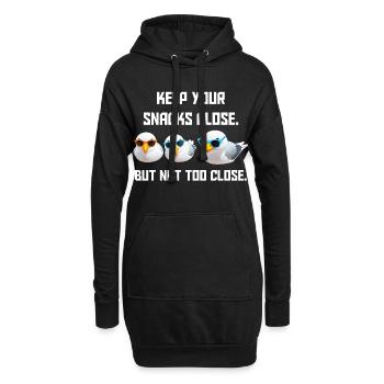 Garde vos collations à portée de main Mais pas trop près - Sweat-shirt à capuche long Femme - noir - Devant