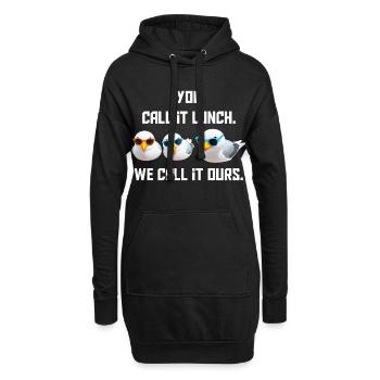 Du nennst es Mahlzeit - Wir nennen es Unser - Hoodie-Kleid - Schwarz - Vorne
