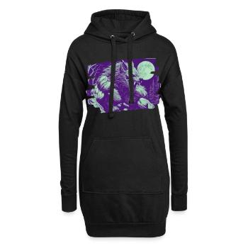 Wolfsblut - Hoodie-Kleid - Schwarz - Vorne