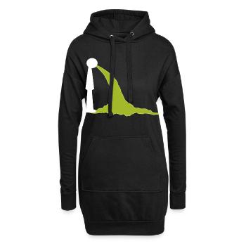 Trinkmotiv - Zum Kotzen - Eskalation und Absturz - Hoodie-Kleid - Schwarz - Vorne