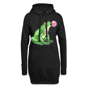 Frosch Kaugummi - Hoodie-Kleid - Schwarz - Vorne
