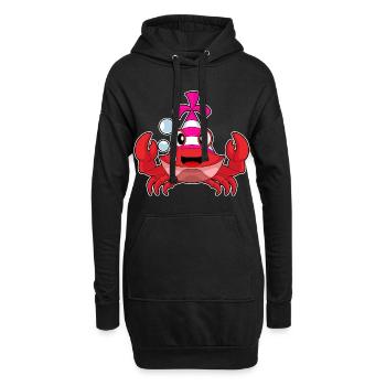 Krabbe Geburtstag Partyhut - Hoodie-Kleid - Schwarz - Vorne