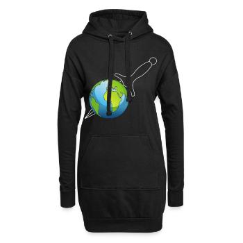 Mord am Planeten Erde - Hoodie-Kleid - Schwarz - Vorne