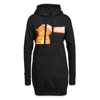 DIE GLÜCKLICHE KATZE - Hoodie-Kleid - Schwarz - Vorne