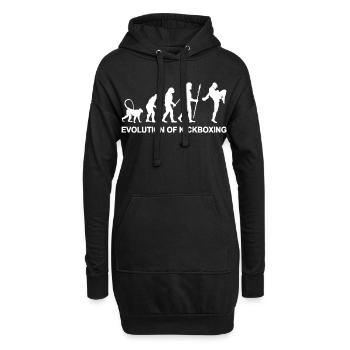 Développement du kickboxing - Sweat-shirt à capuche long Femme - noir - Devant