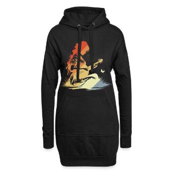 Banjospielerin Vintage Look - Hoodie-Kleid - Schwarz - Vorne