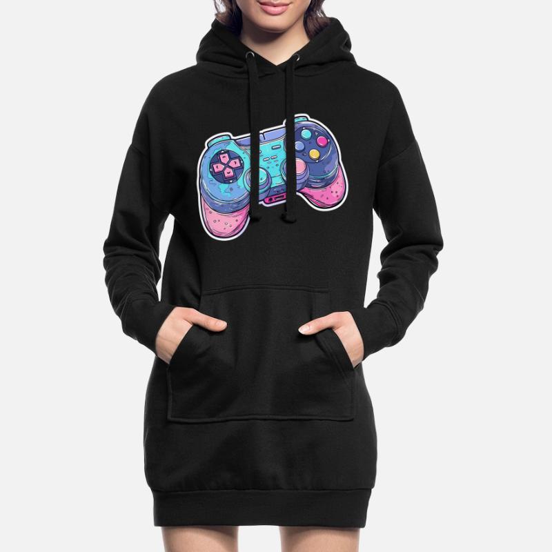 Game Controller Graphics Hoodie Dress