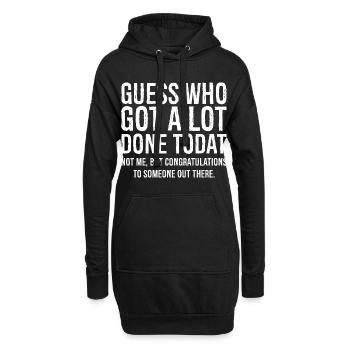 Devinez qui a beaucoup fait aujourd’hui Chemise drôle - Sweat-shirt à capuche long Femme - noir - Devant
