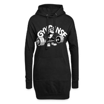 Gympanse Schimpanse witzig Gym Kraftsport Geschenk - Hoodie-Kleid - Schwarz - Vorne