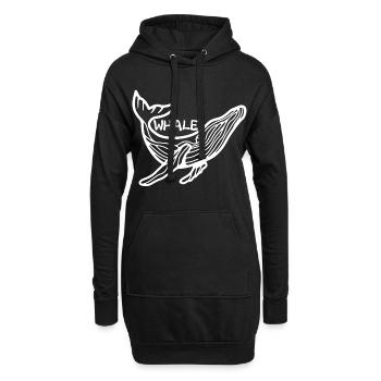 Der Riese der Meere - Hoodie-Kleid - Schwarz - Vorne