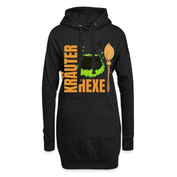 Kräuterhexe – Natur, Magie & Heilkräuter - Hoodie-Kleid - Schwarz - Vorne