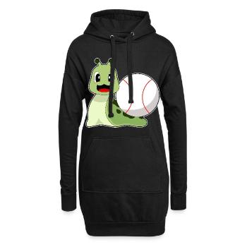 Baseball d’escargot - Sweat-shirt à capuche long Femme - noir - Devant