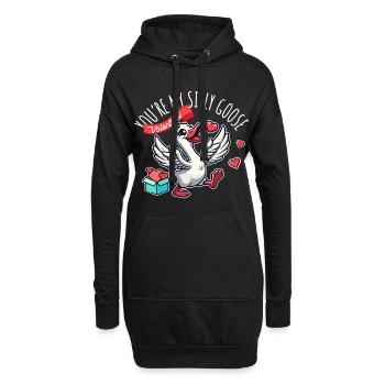Du bist meine verrückte Gans Lustiger Valentinstag - Hoodie-Kleid - Schwarz - Vorne