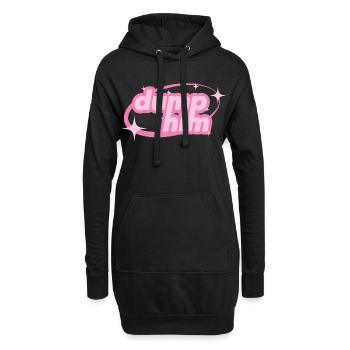 Dump Him – Girly Y2K Statement - Hoodie-Kleid - Schwarz - Vorne