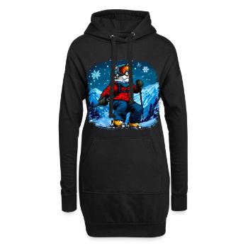 Cat Skis - Sweat-shirt à capuche long Femme - noir - Devant