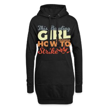 Bowling Mädchen - Hoodie-Kleid - Schwarz - Vorne